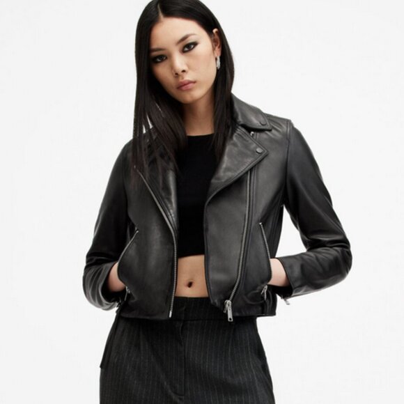 All Saints Jackets & Blazers - All Saints Women's Leather Biker Jacket